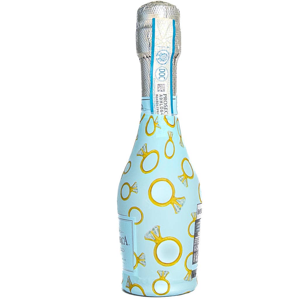Beau Bottles – wholesale Wine gift bag – Beau Bottles Blue Engagement Ring - MINI Prosecco Collection - Six Pack1