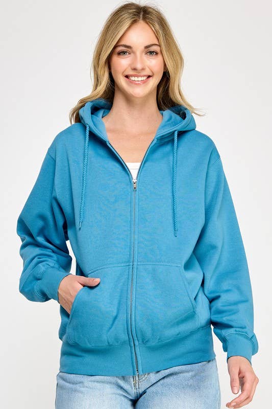 Vanilla Monkey - Wholesale Hoodie - Women's - Oversized Fleece Boyfriends Fit Zip Up Jacket19