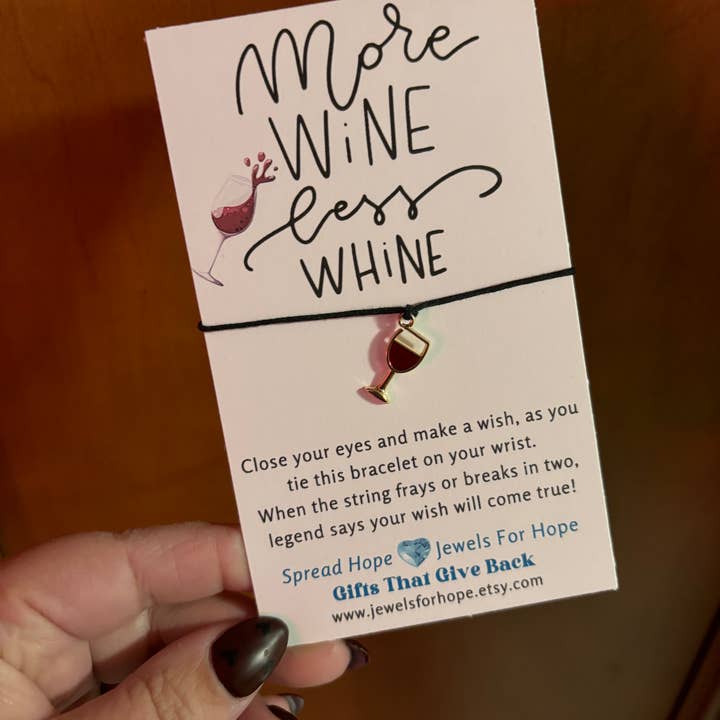 Jewels For Hope - Wholesale Charm/Dangle Bracelet - Wine Lovers, Wine Wish Bracelet, Charm Jewelry1