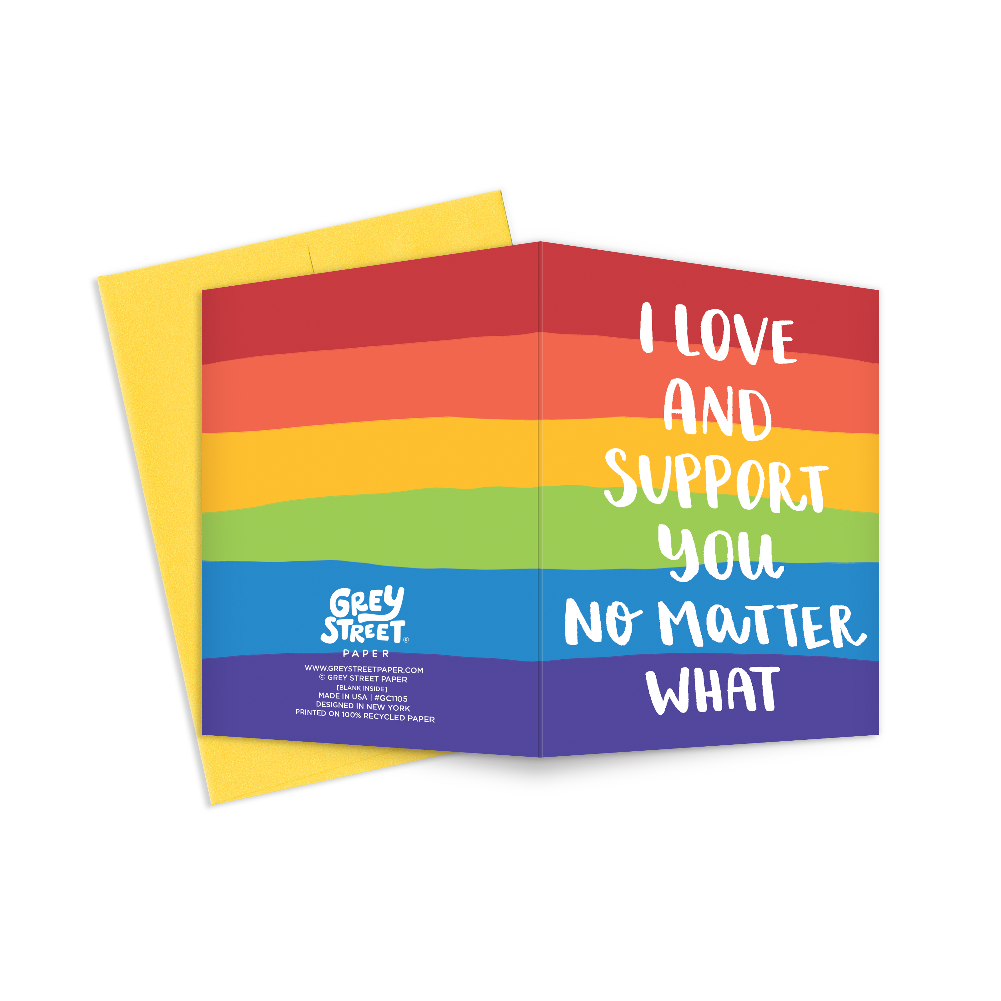 Grey Street Paper - Wholesale Love Card - Love and Support You No Matter What LGBTQ Greeting Card2