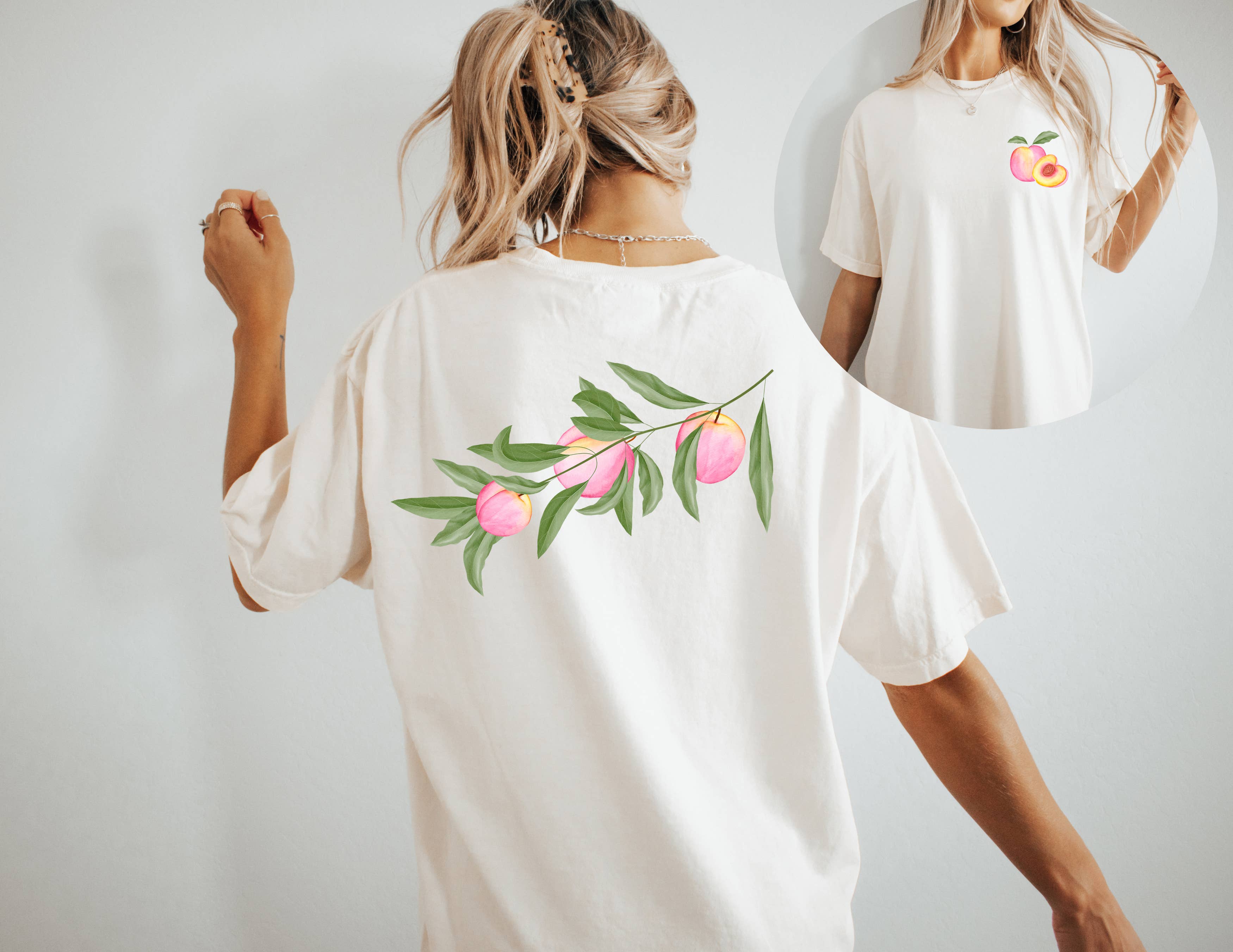 One Nine - Vente T-shirt sérigraphié – femme - Confort Colors Ferme Pêche / Pêche Confort Colors® T-shirt0