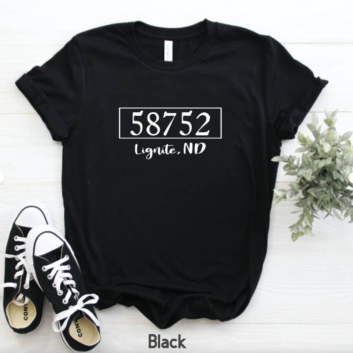 Custom Zip Code Town Graphic Tee for wholesale by 85th Avenue Shop