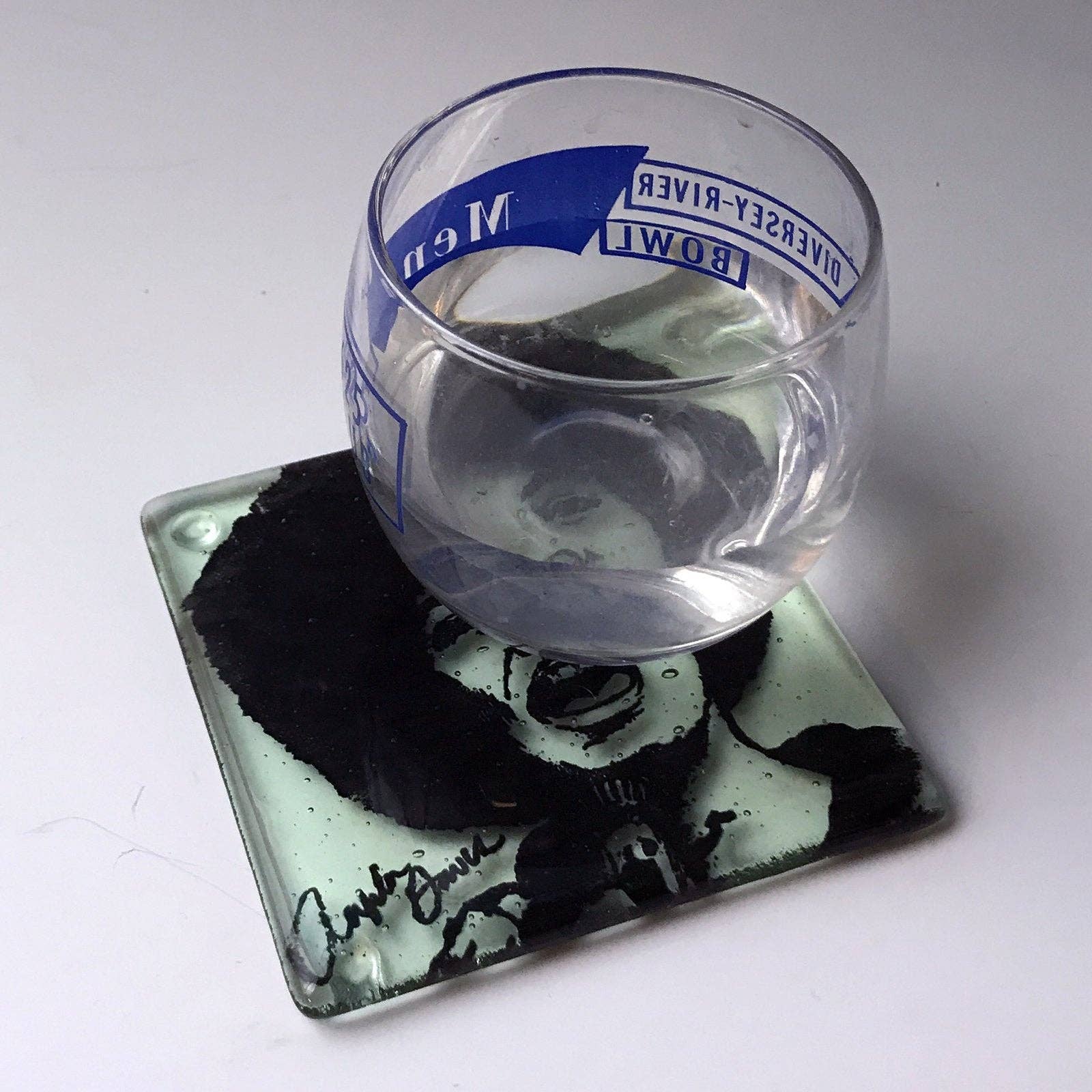 Kiku Handmade | Contemporary Fused Glass Home Goods - Wholesale Coasters - Angela Davis Fused Glass 4" Single Coaster1