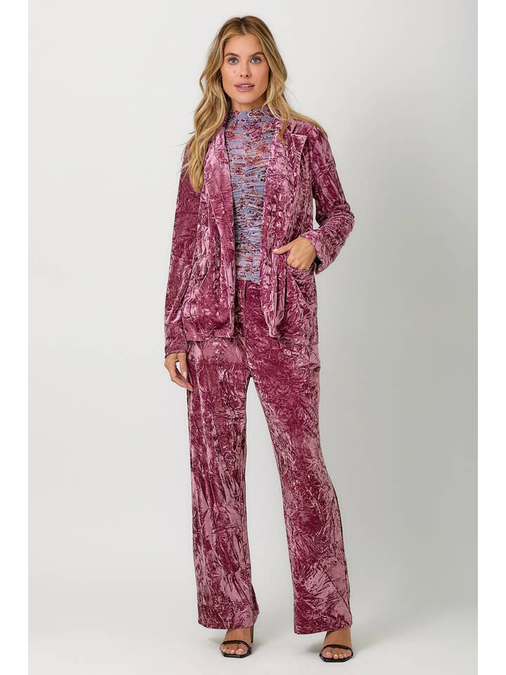 Mystree - Wholesale Pants - Women's - 60784 Crinkle Velvet Trousers18