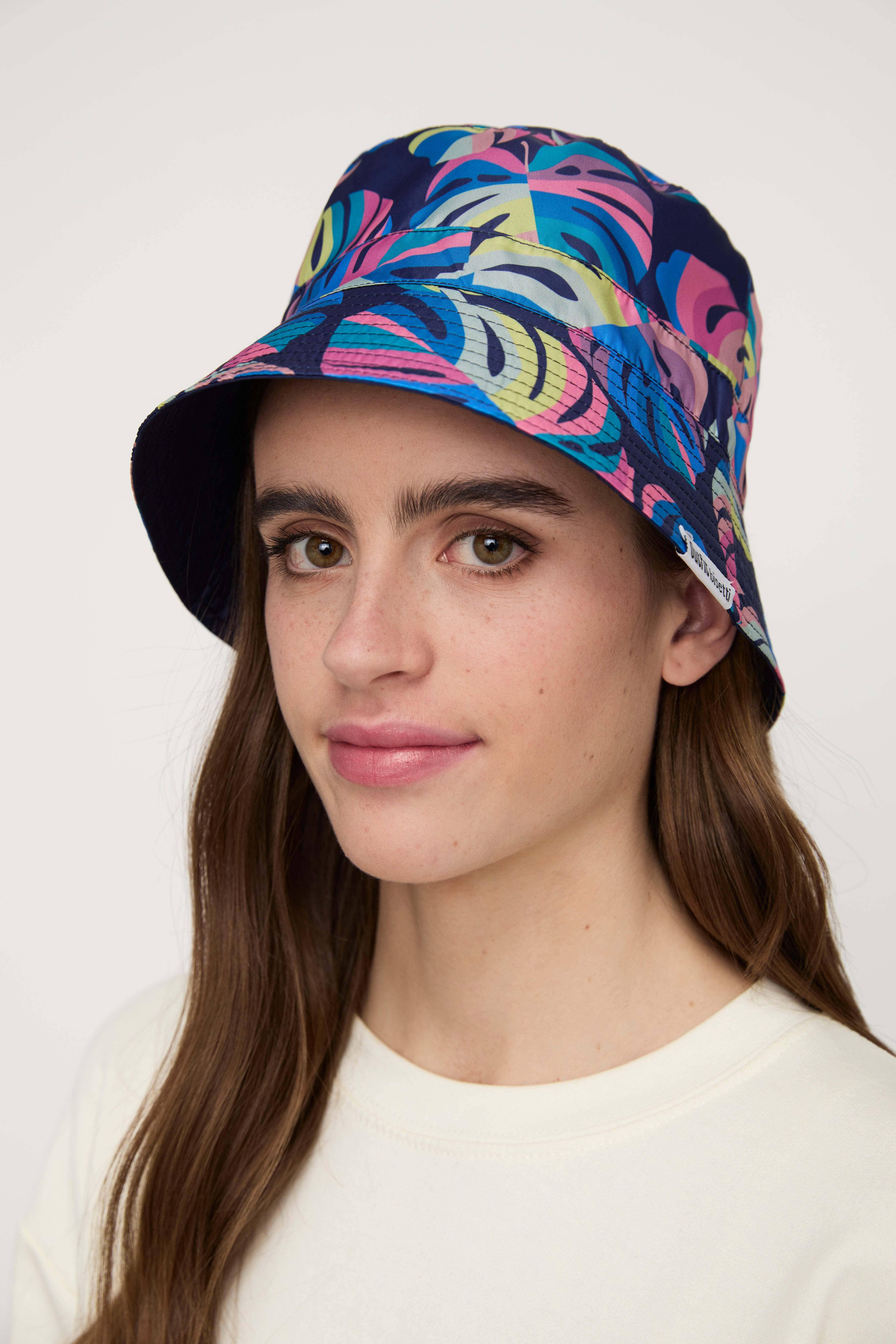 Clima Umbrellas - Wholesale Bucket Hat - Women's - Recycled waterproof TROPICAL foldable hat Clima Bisetti2