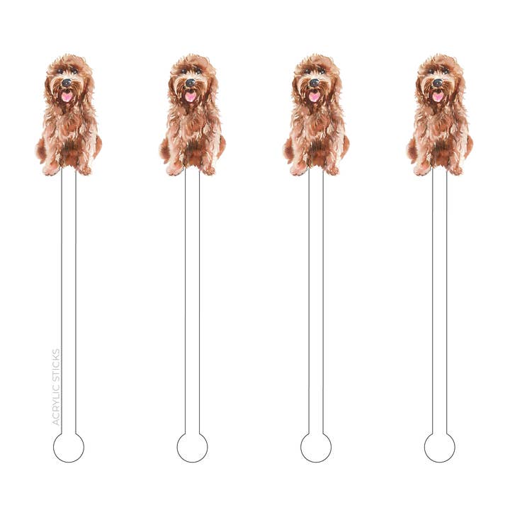 BASTONCINI ACRILICI GOLDENDOODLE per la vendita all'ingrosso da parte di XO ACRYLICS | ACRYLIC STICKS