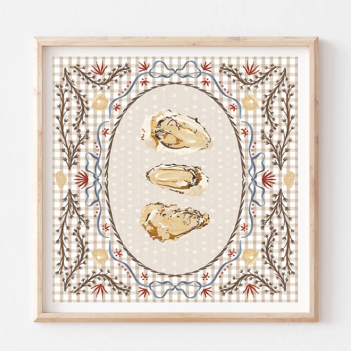 Vintage Lobster Art Print | Square Food Kitchen Wall Decor for wholesale by Vero Illustrates Art Prints and Greeting Cards