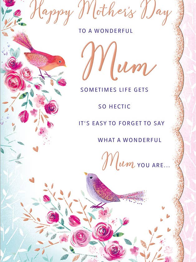 Mother's Day Card, Mum, Two birds for wholesale by Piccadilly Greetings