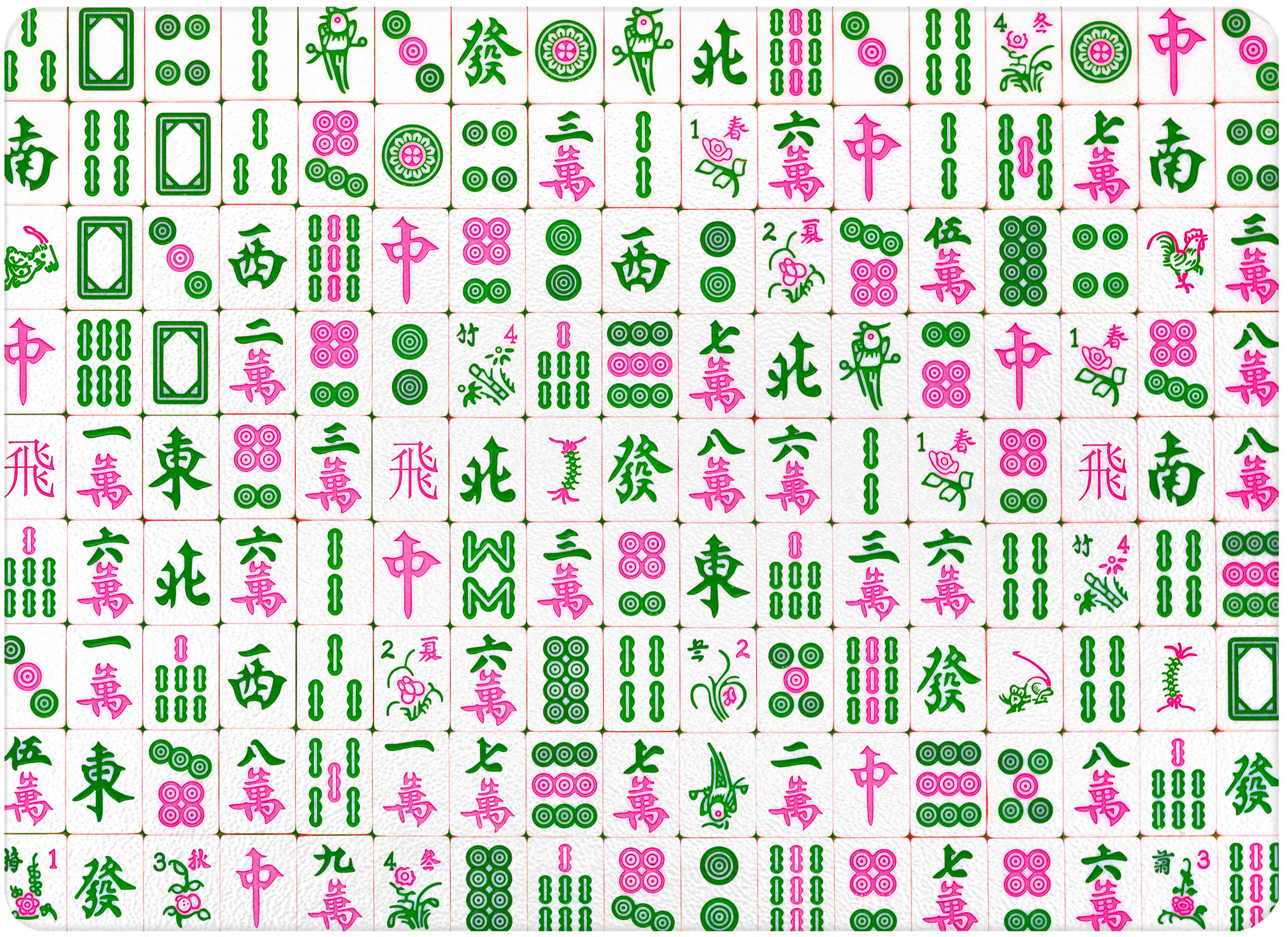 Marye-Kelley - Wholesale Cutting Board - Pink and Green Mahjong Tempered Glass Cutting Board0