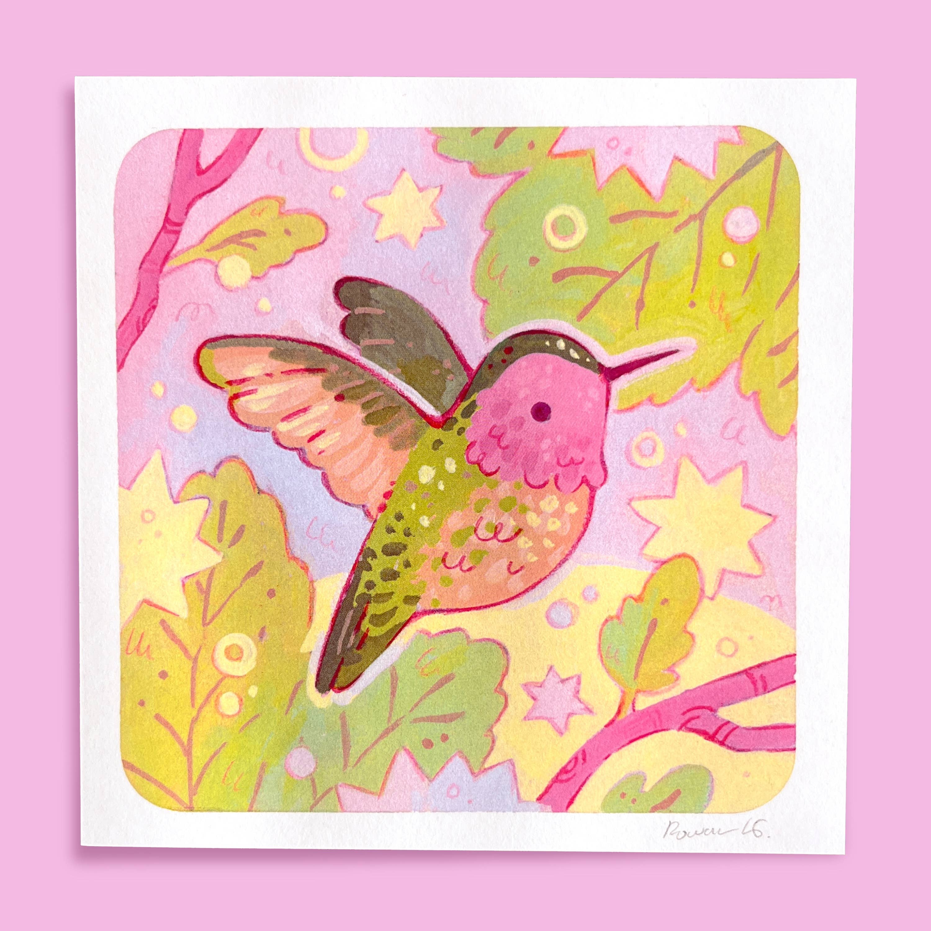 Rowan Kingsbury - Wholesale Art Print - Local  Backyard Bird 5x5" Art Prints | Pacific Northwest0