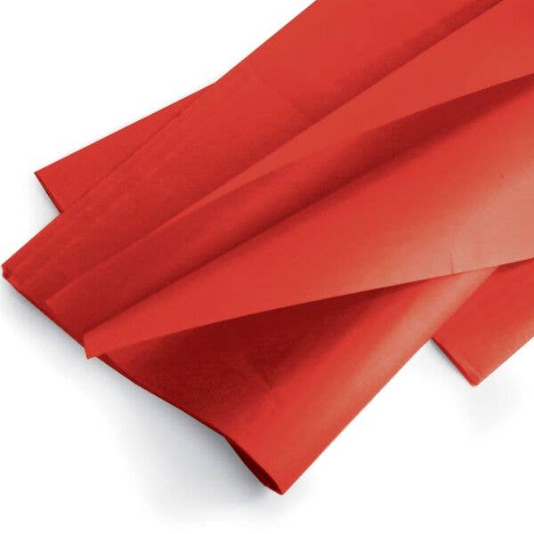 Premium Red Tissue Paper 17 Grams Waterproof & Colorfast Silk Paper | 25x36cm, 36x50cm, 50x75cm for wholesale by kadopapier.net