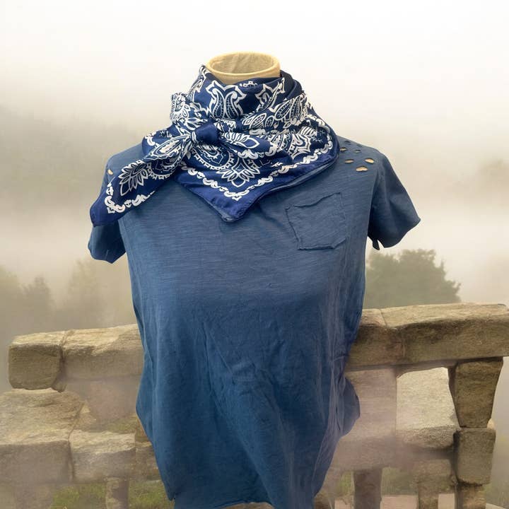 A Rare Bird Shop - Wholesale Shirt - Women's - Navy Rip Tattered Shirt2