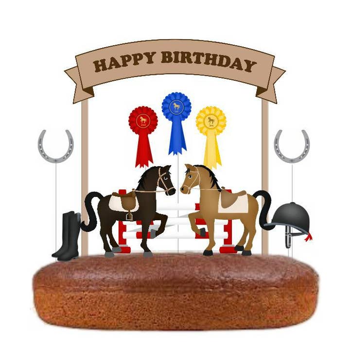 Adorei - Vendita all'ingrosso Topper per torte/cupcake - Decorazione per torta con cavallo e cavaliere