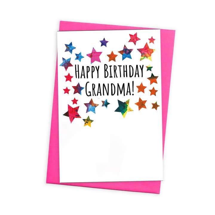 Grandma Birthday Card & Coloured Envelope | Family Cards for wholesale by size3art