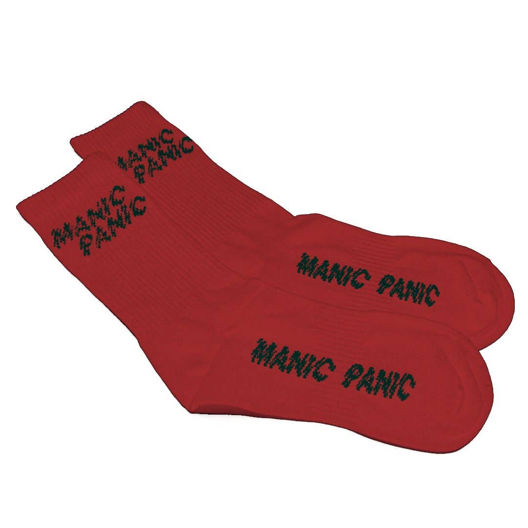 Manic Panic - Wholesale Socks - Unisex - Manic Panic Socks - Red with Black Logo0
