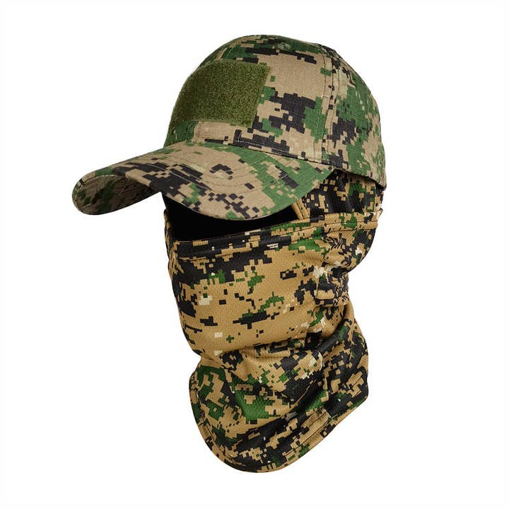 Ecovear - Wholesale Baseball cap – Unisex - Camouflage Baseball Cap with Face Mask Outdoor Sports Hat10