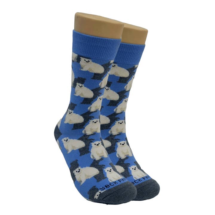 Polar Bear Patterned Socks (Adult Small - Shoe Sizes 2-5) for wholesale by Sock Panda