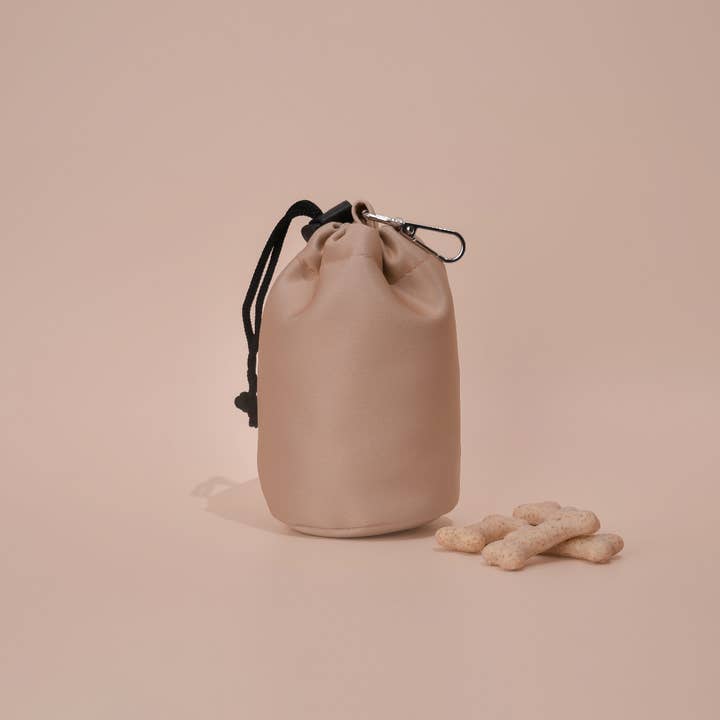Cocopup London - Wholesale Pet Treat Bag - Dog - Drawstring Treat Pouch - Plain Nude