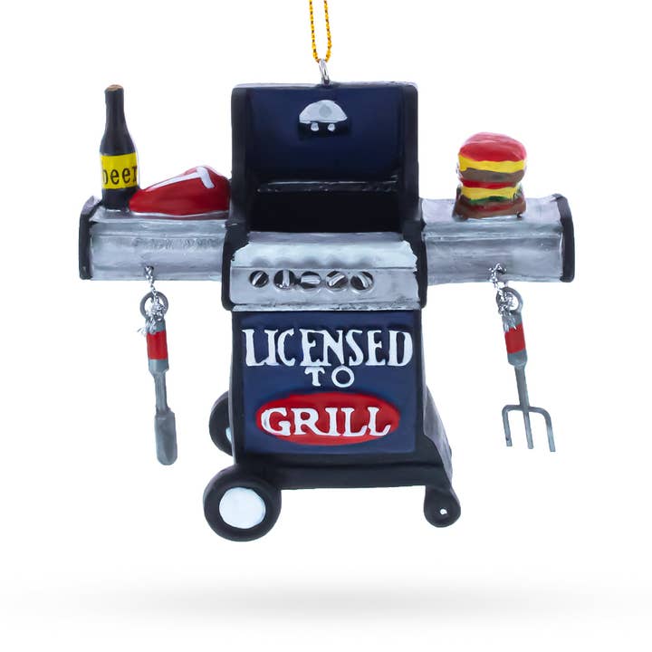 Licensed to Grill BBQ with Food Resin Christmas Ornament for wholesale by BestPysanky