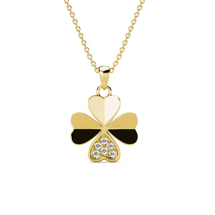 Clover Petal Pendants - Gold and Crystal and other Purchase Wholesale astucci occhiali. Free Returns & Net 60 Terms on Faire trending on Faire.