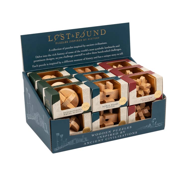 Professor Puzzle USA, Inc. - Wholesale Puzzle - Adult - Ancient Civilizations Wood Puzzles in Mixed CDU (D.18)