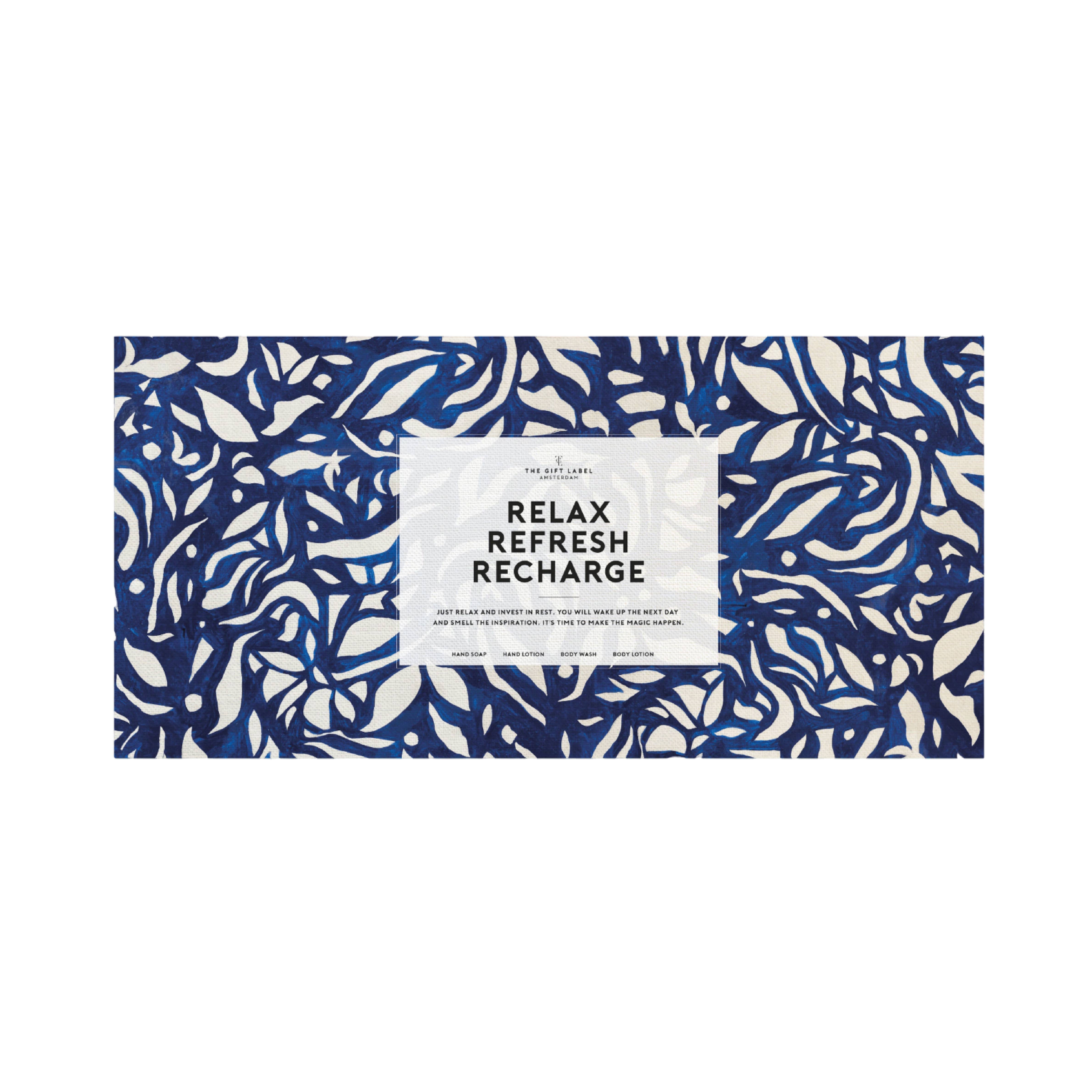 Oli Olsen - Wholesale Bath & Body Set - The Gift Label Luxury Gift Box - Relax, Refresh, Recharge1