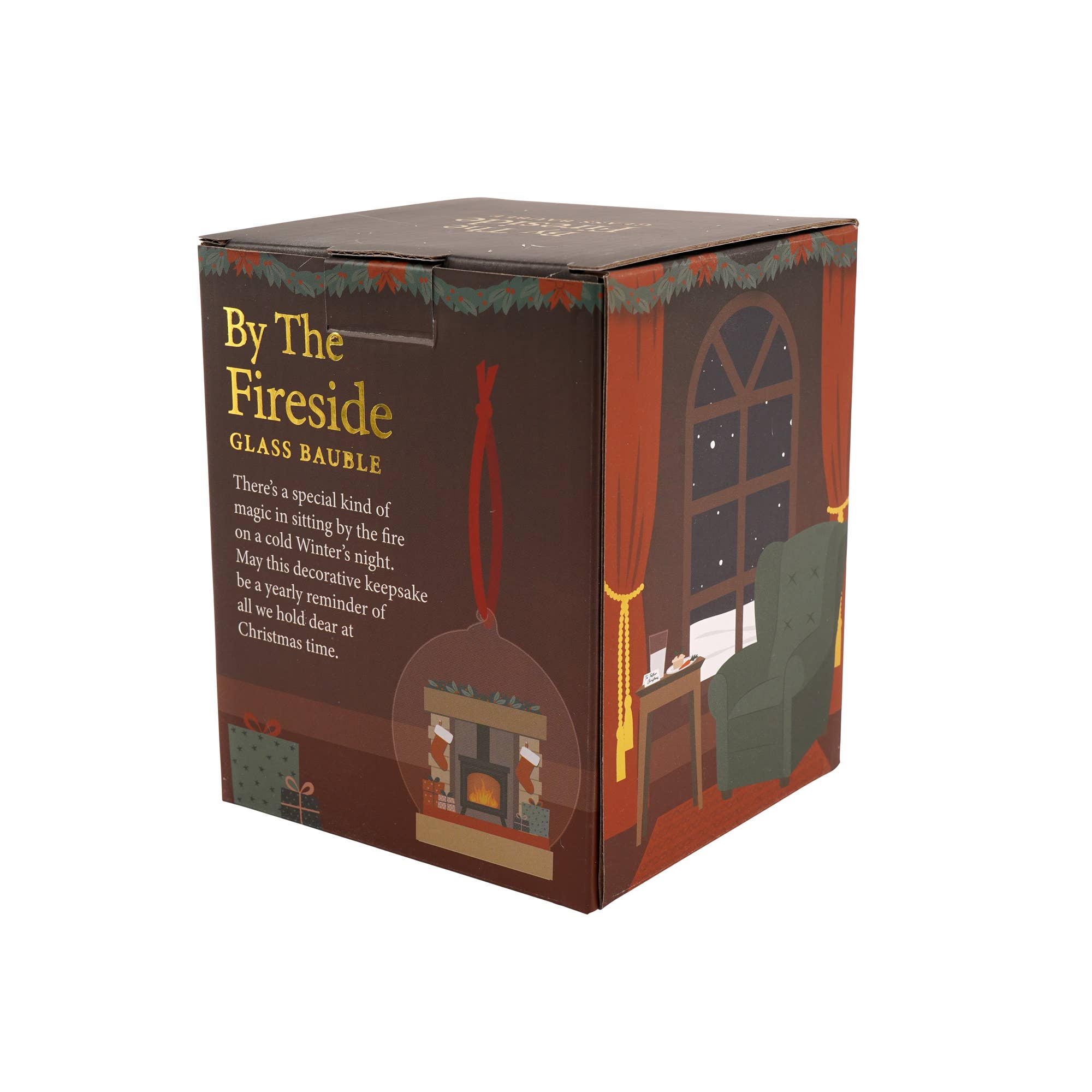 CGB Giftware - Wholesale Ornament - Glass Bauble Fireplace 'First Christmas As Mr & Mrs'3