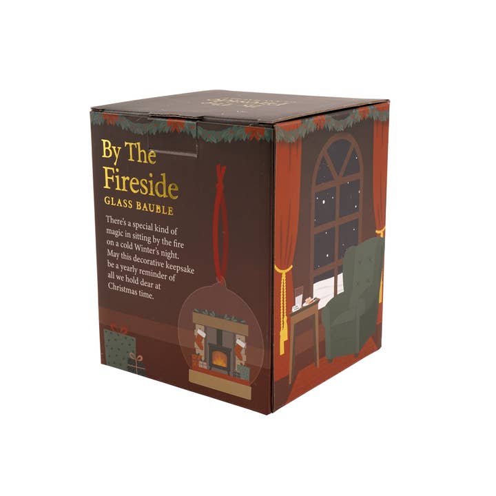 CGB Giftware - Wholesale Ornament - Glass Bauble Fireplace 'First Christmas As Mr & Mrs'3