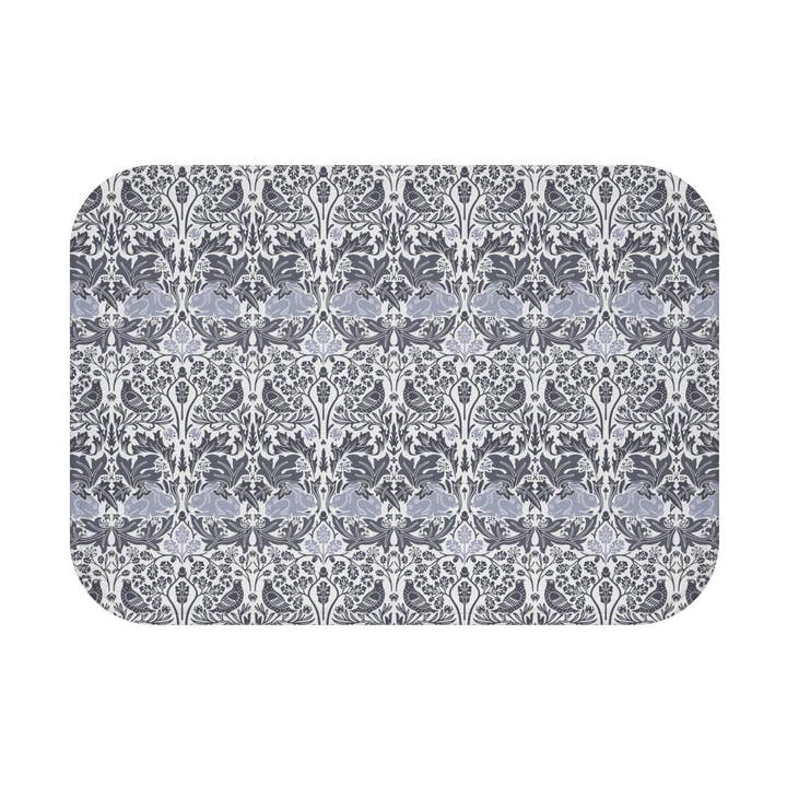 Microvezel badmat geïnspireerd door William Morris - Brer Rabbit Collectie (Grijs) voor wholesale door Willy Morris Home Emporium