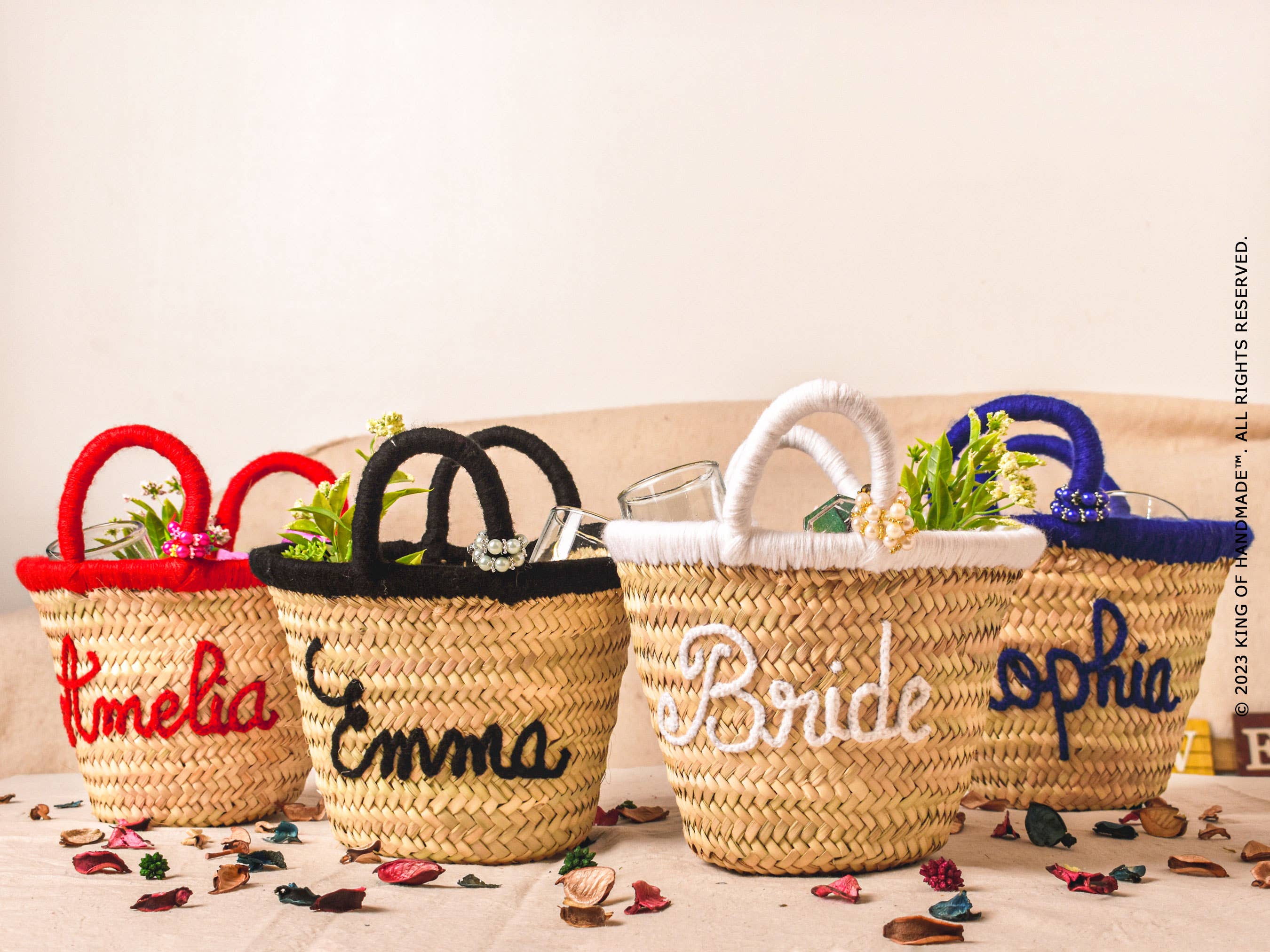 King Of Handmade - Wholesale Beach Bag - Custom embroidered handbags For Bride, Bridal party Gift3