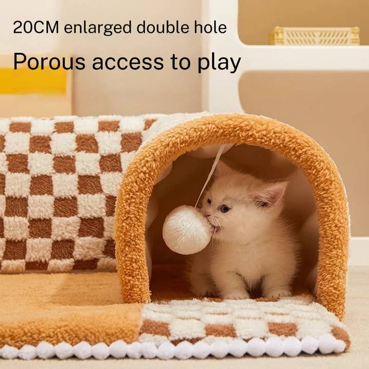 Toby Supply - Wholesale Pet Bed - Cat - 4-Season Cat Tunnel Bed, Removable, Secure & Cozy_CWMM7043