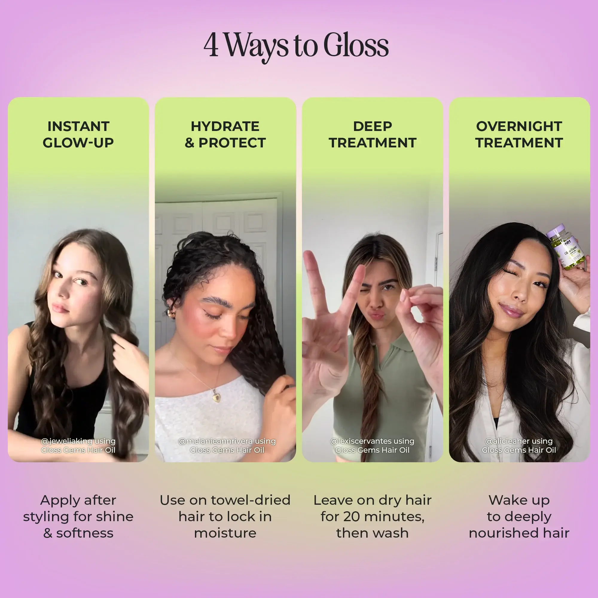 INH Hair - Wholesale Hair Oil - Gloss Gems | hair oil treatment capsules10