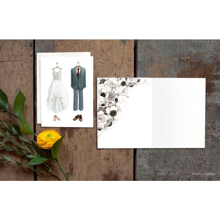 Wedding Bride & Groom Card for wholesale by ALICIA'S INFINITY