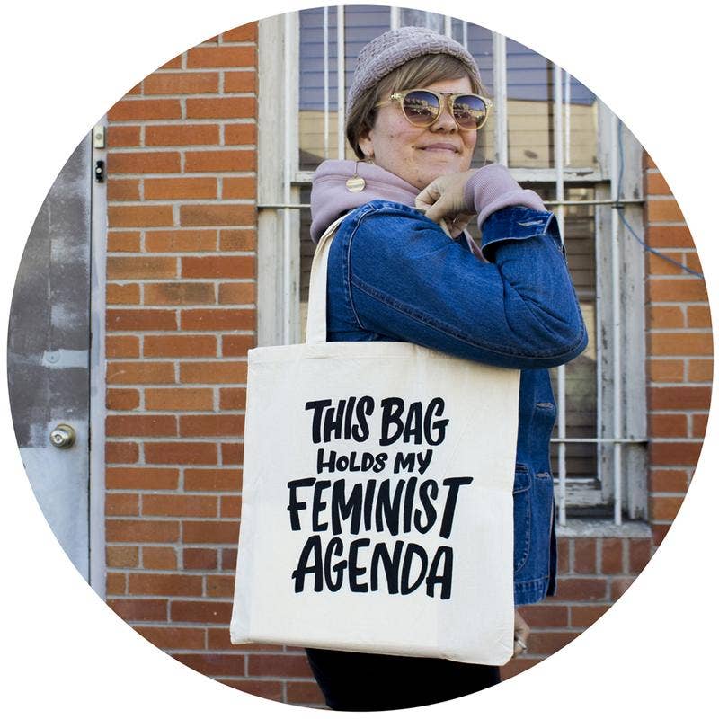 Ladyfingers Letterpress - Wholesale Tote Bag - Women's - Feminist Agenda Tote Bag2
