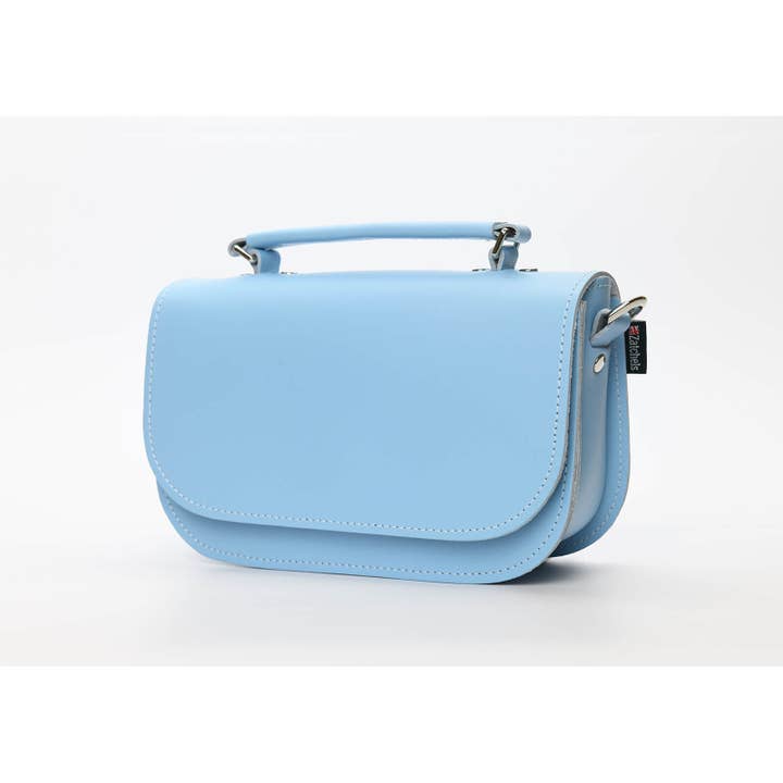 Zatchels – Großhandel Umhängetasche - Damen – Aura Handgefertigte Ledertasche - Pastell Babyblau