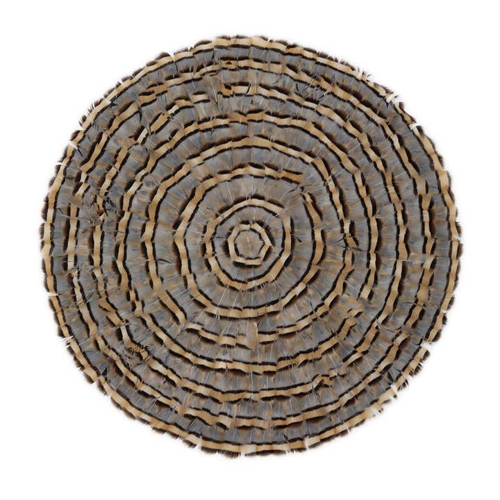 Partridge Plumage Feather Placemat for wholesale by Zucker Feather Products