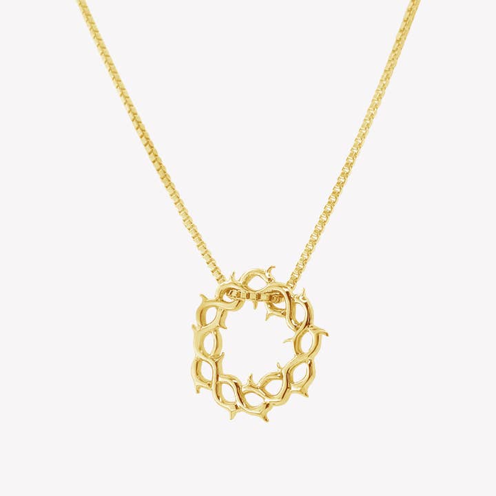 Rizen Jewelry - Wholesale Pendant/Charm Necklace - Crown of Thorns Necklace - Yellow Gold
