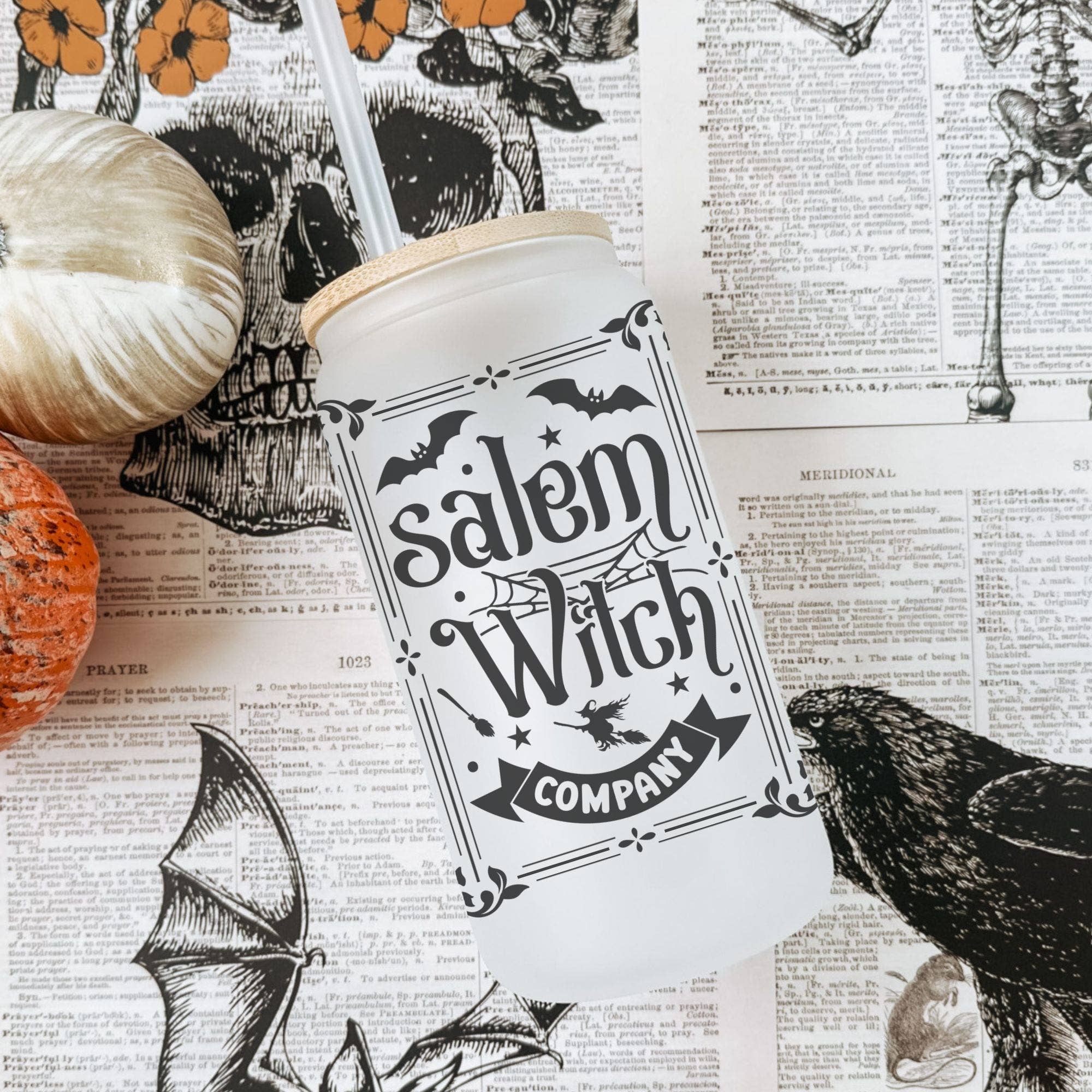 Cataleya Designs Studio LLC - Wholesale Drinking Glass/Cup - Salem Witch Company Halloween Glass Spooky Season Tumbler2