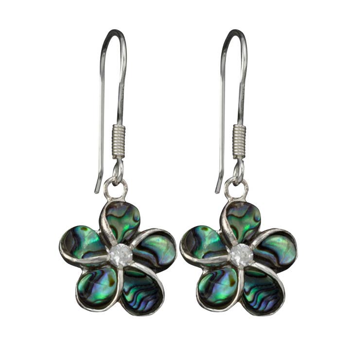 Abalone Bloom Dangles for wholesale by Silver Gallery