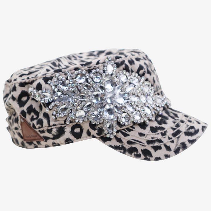 Olive & Pique - Wholesale Honkbalpet - Dames - Abstracte, met juwelen versierde Bling Glitz cadet-pet, verstelbaar1