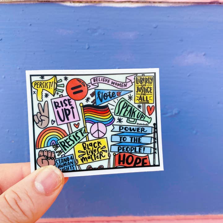 NatterDoodle - Wholesale Sticker - Your Voice Has Power Activism Protest Sticker