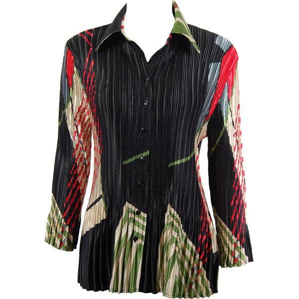 The Magic Scarf Company - Wholesale Button Down Shirt - Women's - 1148 - Satin Mini Pleats Blouses2