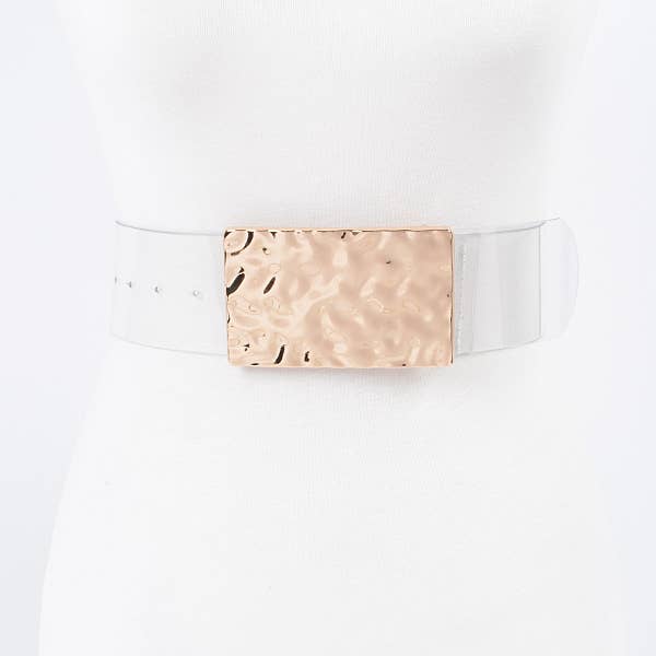 Vintage Metal Buckle Clear Plus Size Belt for wholesale by 3AM BY H&D ACCESSORIES