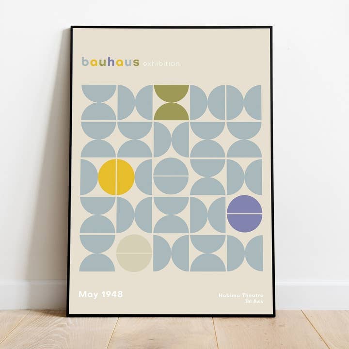 Póster Bauhaus de Tel Aviv, Israel, arte para pared de cocina para venta al por mayor de Jaffa Orange