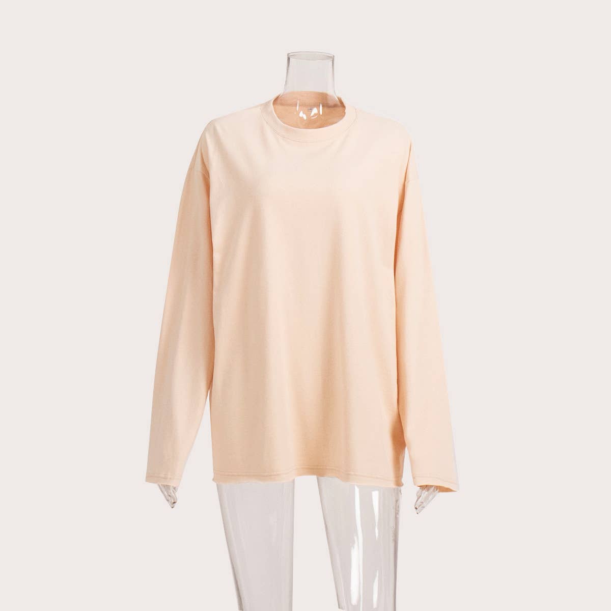 Rosa Clothing - Wholesale T-Shirt - Women's - Oversized long sleeve cotton t-shirt women tee22