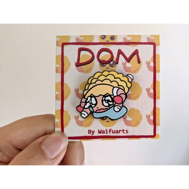 Dom 1.5 Inch Hard Enamel Pin (Black) for wholesale by waifuarts