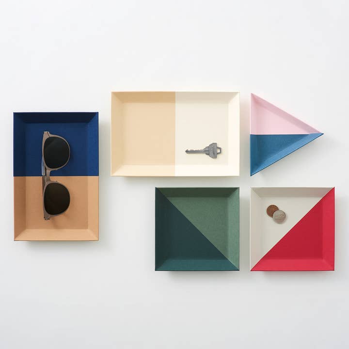 SIKIGU - Wholesale Decorative Tray - TWO TRAY Waterrepelling Tray Organizer beautiful Japan paper15