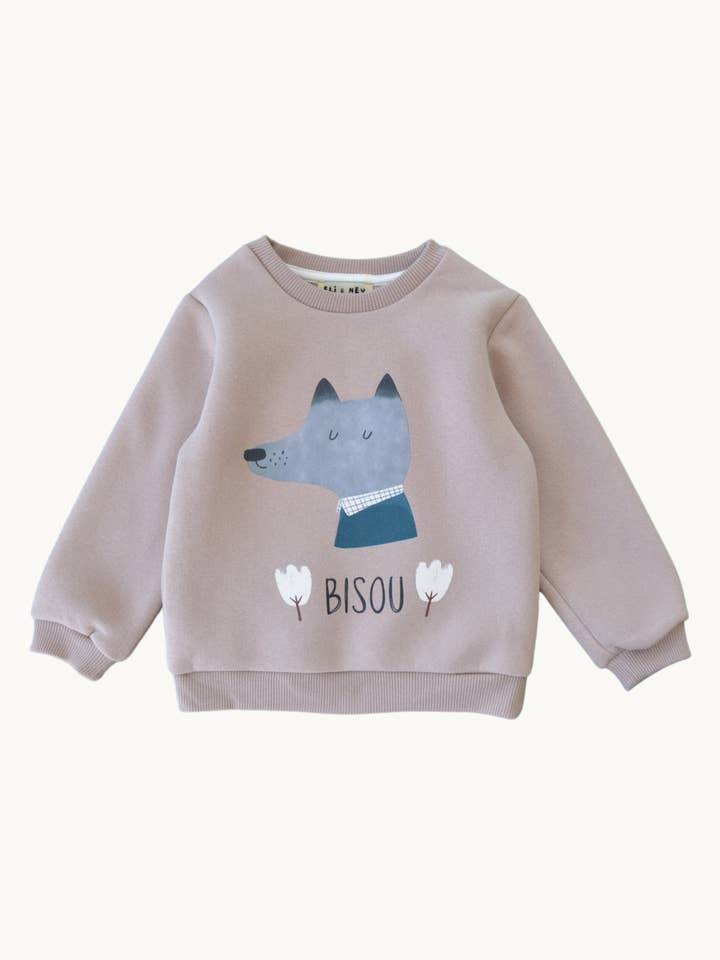 Baby / Kid Sweatshirt Wolf Print OEKO-TEX for wholesale by Eli & Nev (we cover U.S. import duties)