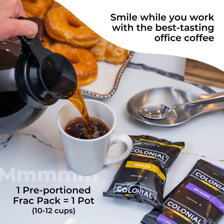 Bom Dia Brands - Wholesale Ground Coffee - Ground Coffee Packs, Dark Roast, 2.5 oz Bags, Bulk Coffee