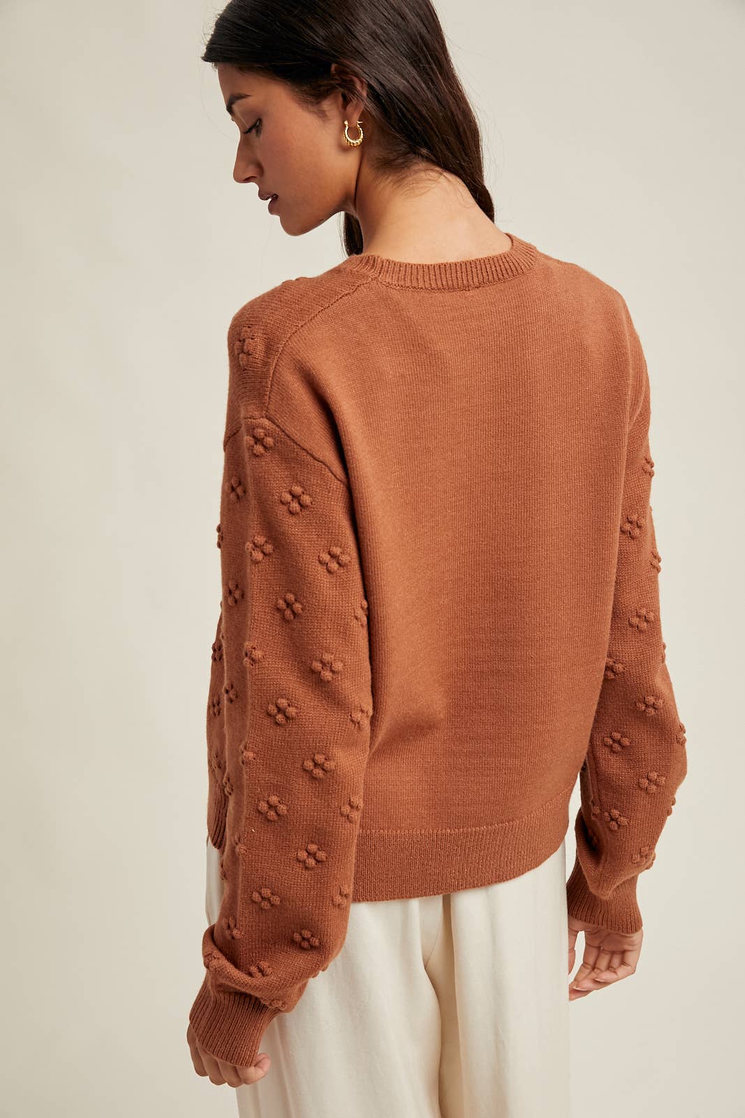 Wishlist Apparel - Wholesale Knit Sweater - Women's - POM POM KNIT SWEATER / WL25-108547